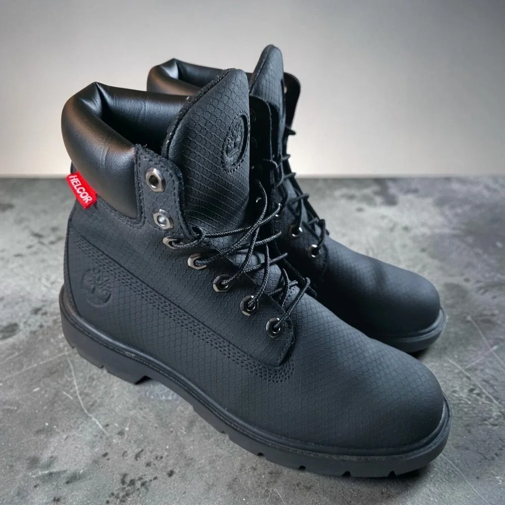 Timberland Premium Helcor Waterproof Boots Triple Black Mens 7.5 / Womens 9